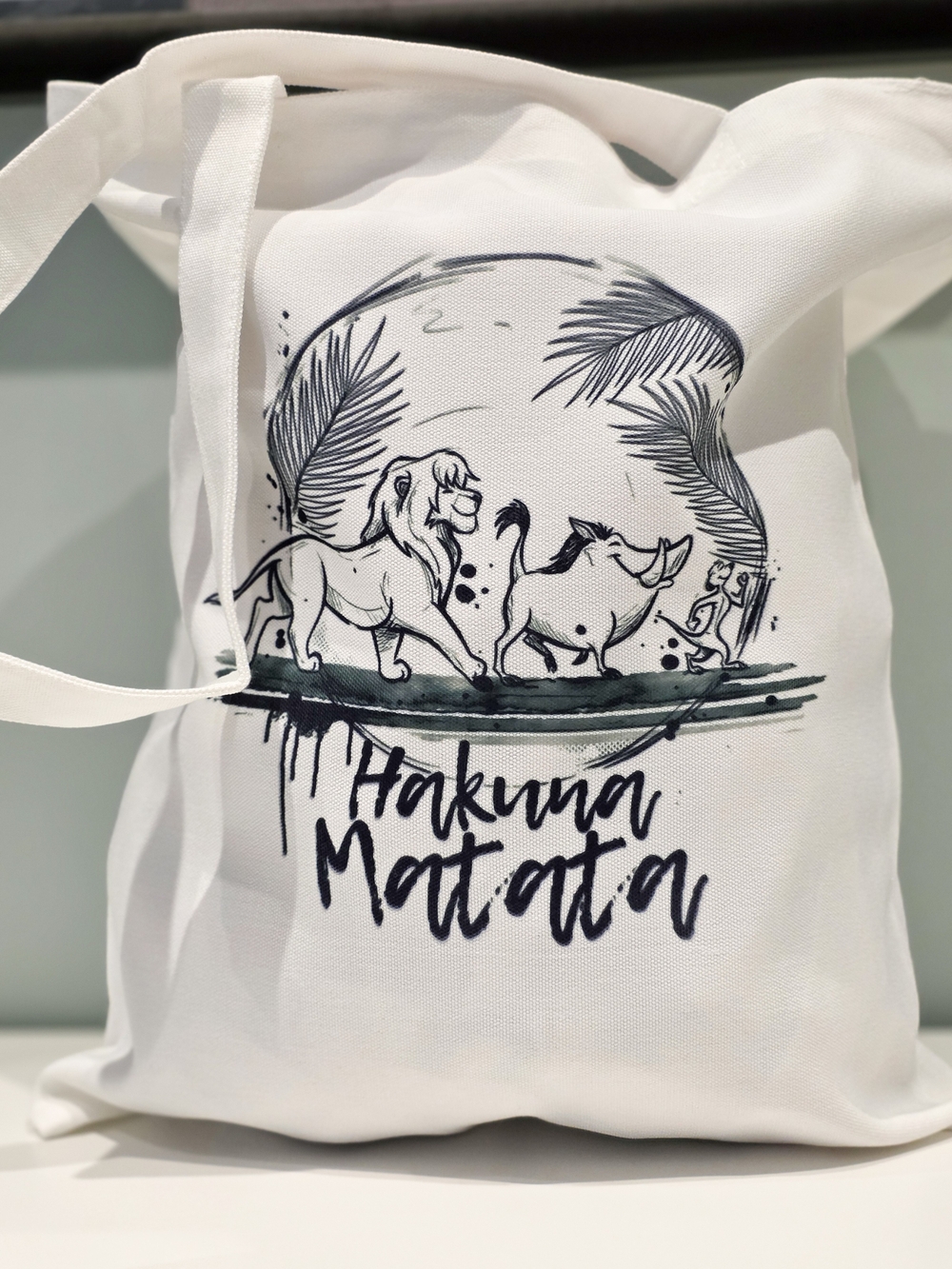 Hakuna Matata White Canvas Tote Bag